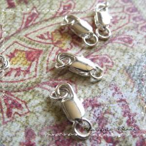 8 Brass Lobster Claw Clasps, 5x15mm, Hole: 3mm