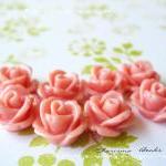 30 Resin Mini Roses Mum Flower Cabochons Accessory..