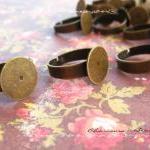 60 Adjustable Antique Bronze Brass Ring Shanks..