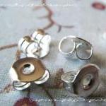 24pcs/12 Pairs Earring Stopers -brass Earnuts-..